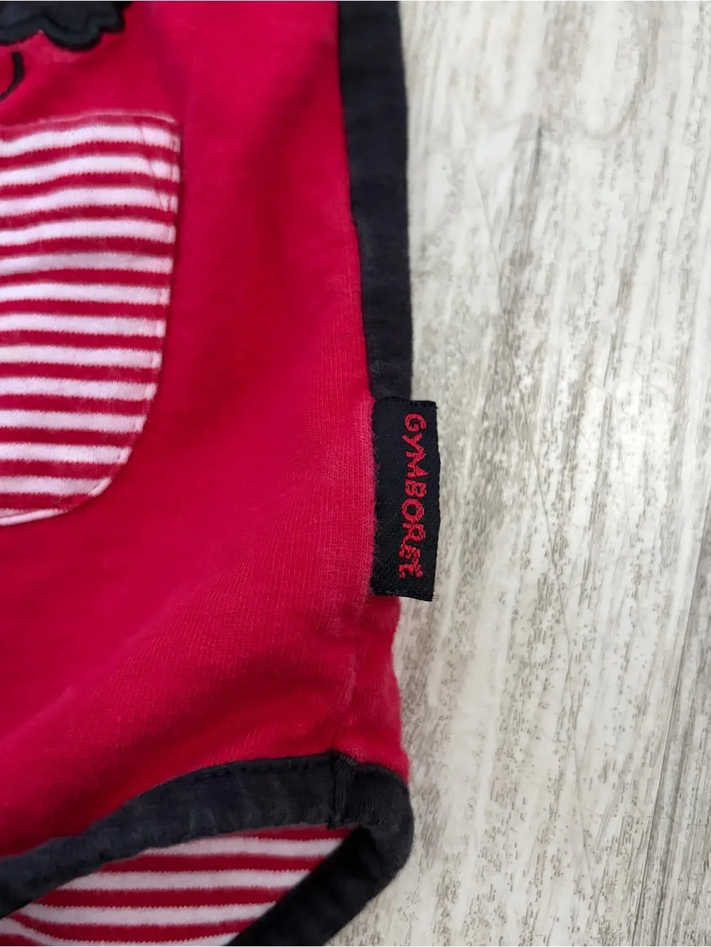 Vintage Gymboree Rainbow tag Girls Heart Stripe Turtleneck Set Red Black 4-6